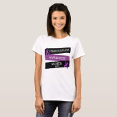 T-shirt Mai est Fibromyalgie Mois de sensibilisation Ribbo (Devant entier)