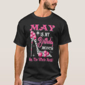 T-shirt Mai Est Mon Anniversaire Mois Chaussures Reine Joy (Devant)