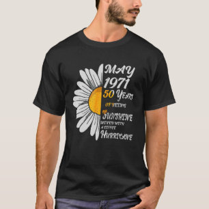 T-shirt Mai Fille 1971 T 50 Ans 50E Anniversaire Cadeau