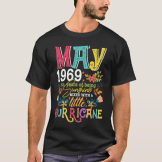 T-shirt Mai Les Filles 1969 Sont Sunshine Funny 53 Ans Bir
