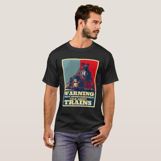 T-shirt Mai Parler Spontanément De Train Steam Engine Lo (Devant entier)