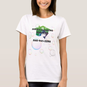 T-shirt Maid   Logo du service de nettoyage   Bulles