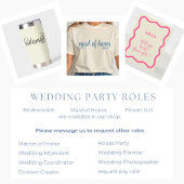 T-shirt Maid of Honor Calligraphy Hot Pink Bach