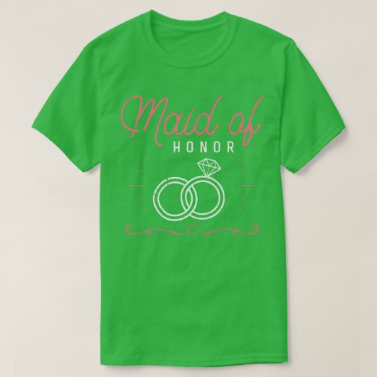 T-shirt Maid Of Honor Wedding Bridal Shower Marriage Women (Design devant)