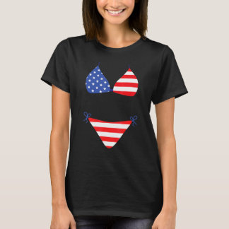 T-shirt Maillot de bain 4 juillet bikini drapeau américain