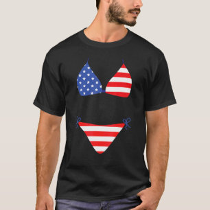T-shirt Maillot de bain de couverture de bikini 4 juillet