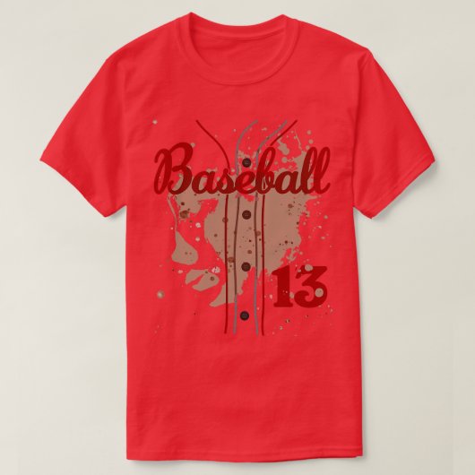 T-shirt Maillot de Baseball Numéro 13 Enfants Uniforme de (Design devant)