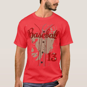 T-shirt Maillot de Baseball Numéro 13 Enfants Uniforme de