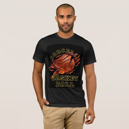 T-shirt Maillot de basket flambant  (Devant entier)