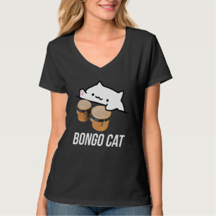 T-shirt maillot de chat bongo avec mignon chat bongo