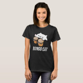 T-shirt maillot de chat bongo avec mignon chat bongo (Devant entier)