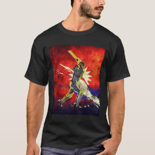 T-shirt Maillot de cricket du Népal Drapeau du cricket du