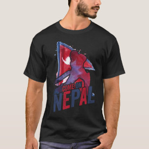 T-shirt Maillot de cricket du Népal Supporter du drapeau n