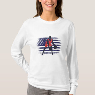 T-shirt Maillot de fan de basket-ball Drapeau USA