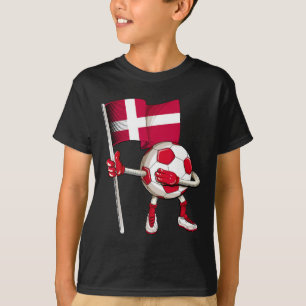 T-shirt Maillot de foot du Danemark Drapeau danois Footll