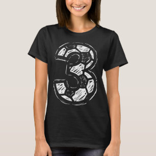 T-shirt Maillot de foot Numéro 3 Croquis de foot Ll Style