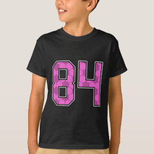 T-shirt Maillot de joueur de football rose motif numéro 84