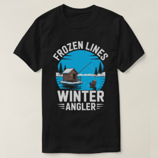 T-shirt Maillot de pêche sur glace Frozen Lines