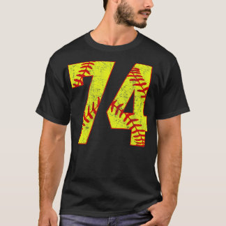 T-shirt Maillot de softball à lancer rapide numéro 74 74 S