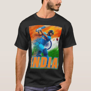 T-shirt Maillot de soutien de cricket d'Inde - F Cricket i