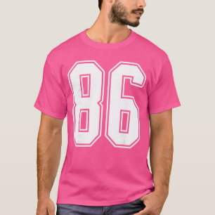 T-shirt Maillot de sport de style 86 White Outline Number