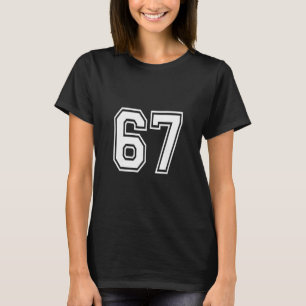 T-shirt Maillot de sport d'équipe uniforme numéroté 67 67e