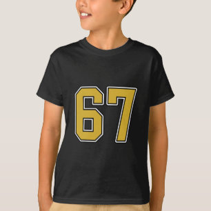 T-shirt Maillot de sport Old Gold Noir Blanc Numéro 67 Uni