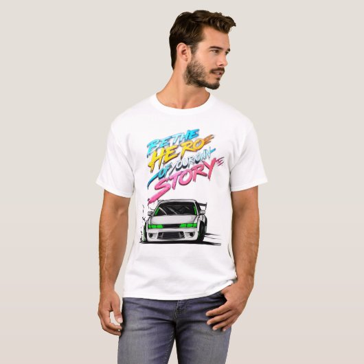 T-shirt maillot de sport rapide voiture voiture de course (Devant entier)