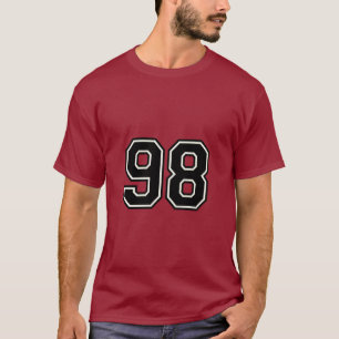 T-shirt Maillot de sport universitaire numéro 98 98e ann