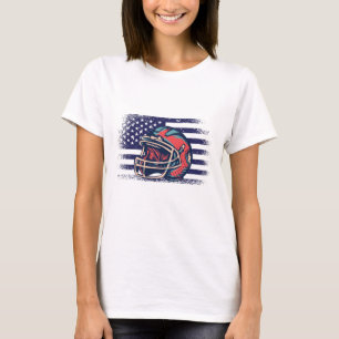 T-shirt Maillot de supporter de football américain drapeau