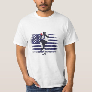 T-shirt Maillot de supporter de football américain drapeau