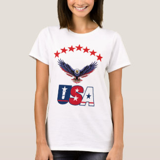 T-shirt Maillot de supporter de football USA – Aigle chauv
