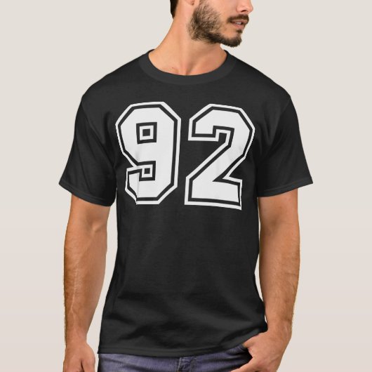 T-shirt Maillot d'équipe Numéro 92 (Devant)