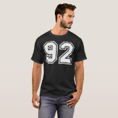 T-shirt Maillot d'équipe Numéro 92 (Devant entier)