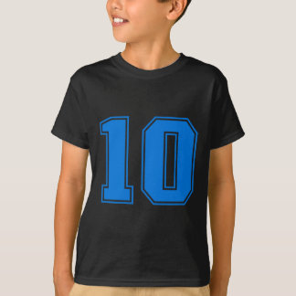 T-shirt Maillot d'équipe sportive bleue numéro #10 tri-ble