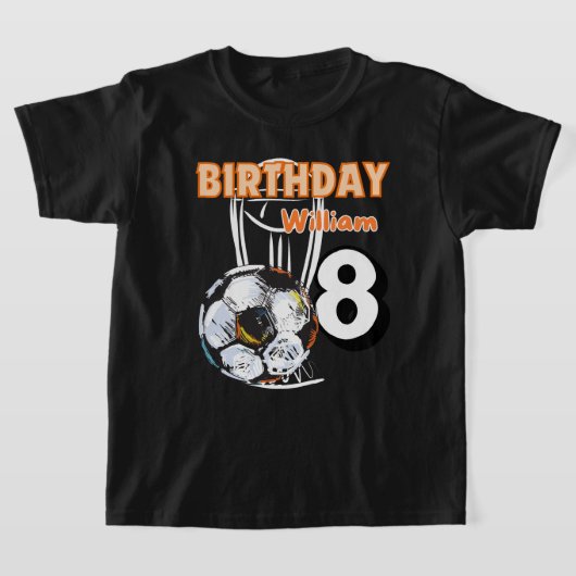 T-shirt maillot garçon d'anniversaire heureux premier 8e W (Poser)