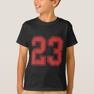 T-shirt Maillot Joueur Numéro 23 Rouge Uniforme #23