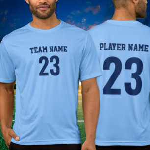 T-shirt Maillot Numéro Équipe Sportive Navy Bleu