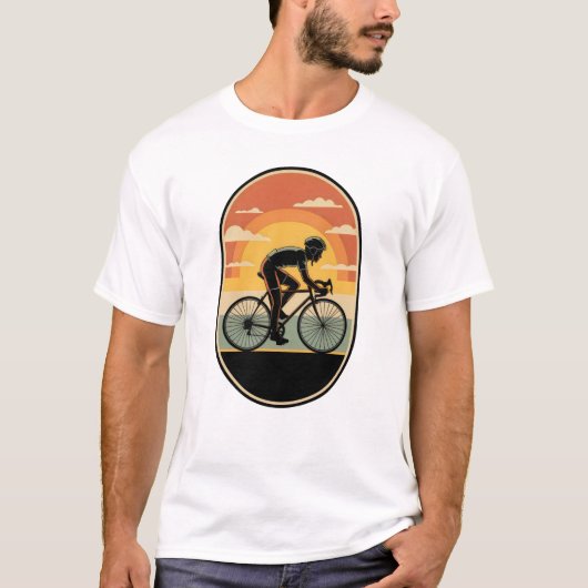 T-shirt Maillot rétro de cyclisme (Devant)