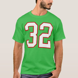 T-shirt Maillot uniforme de sport blanc et rouge numéro 32