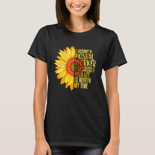 T-shirt Mailman Postal Worker Parce Que Votre Vie Vaut La