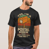 T-shirt Mailman Postman Postal Worker (Devant)