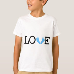 T-shirt M'aimant quelques bébés - bleu-clair