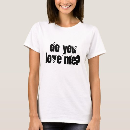 T-shirt M'aimes-tu ? Chemise Question Amour Relation (Devant)
