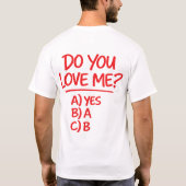 T-shirt M'aimes-tu Drôle Choix Multiple (Dos)