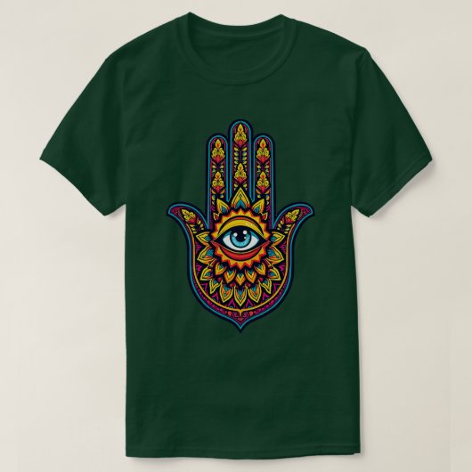 T-shirt Main avec un oeil cinq doigts (Design devant)
