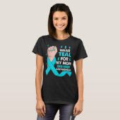 T-shirt Main de boxe Je porte Turquoise pour ma maman KNEE (Devant entier)