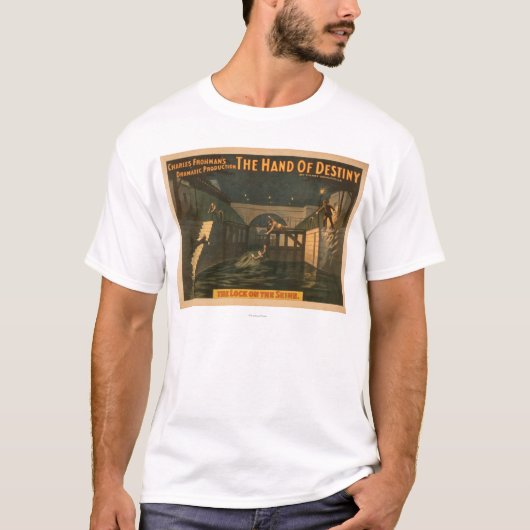 T-shirt Main de destin "la serrure sur la Seine " (Devant)