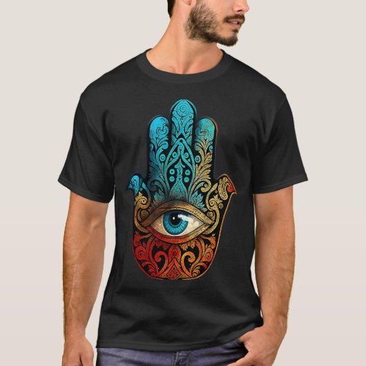 T-shirt Main de Hamsa mauvaise protection oculaire (Devant)