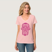 T-shirt Main de Hamsa (rose) (Devant entier)